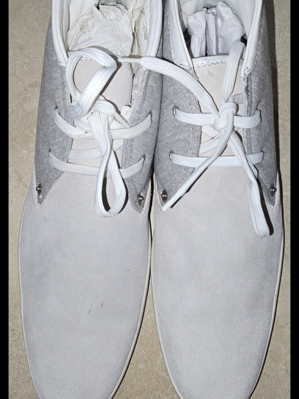 Louis Vuitton LV Sneaker Boots Gray Suede 9.5 US CLEAN Sole Authentic Stamped
